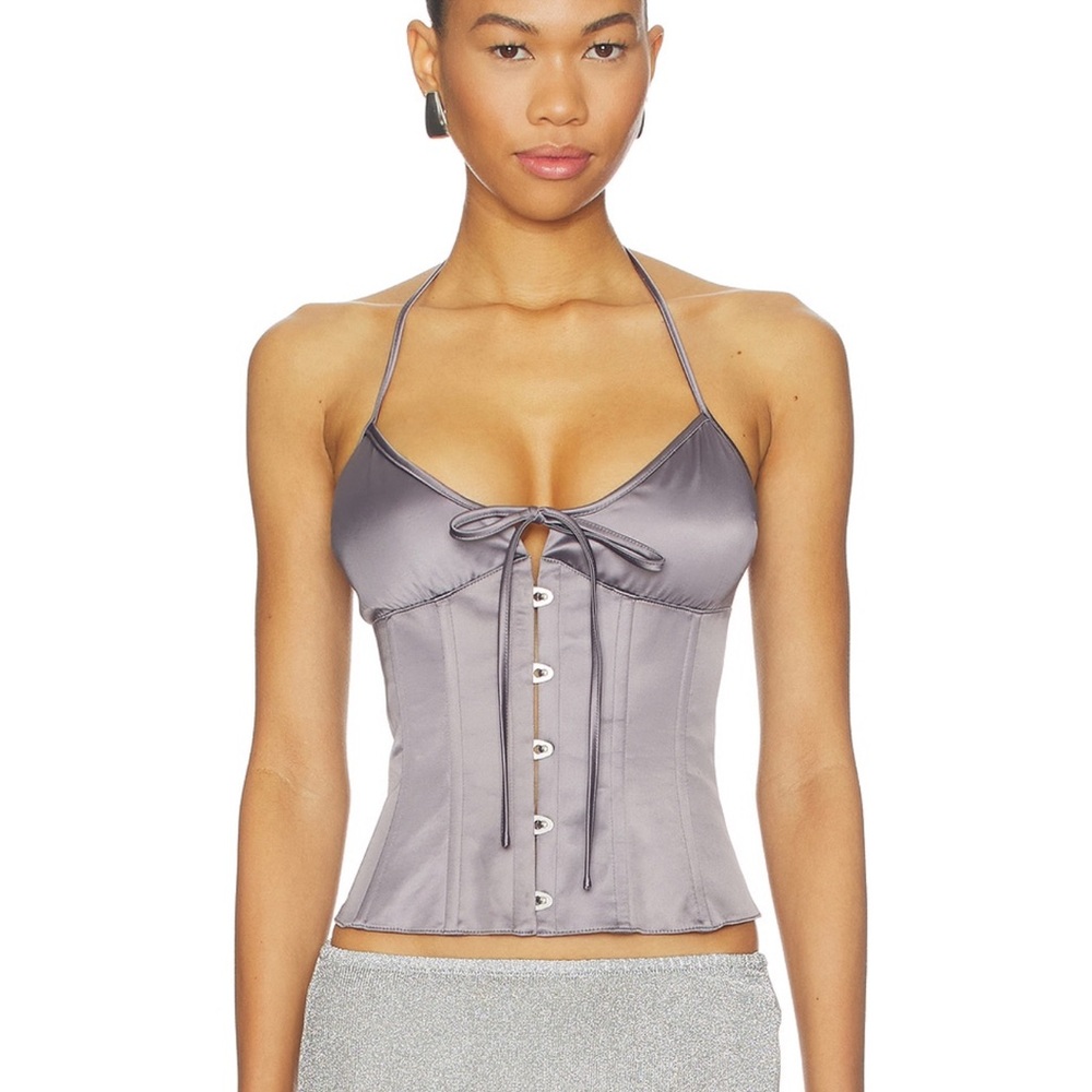 Guizio NWT Corset Silver Gray - Medium